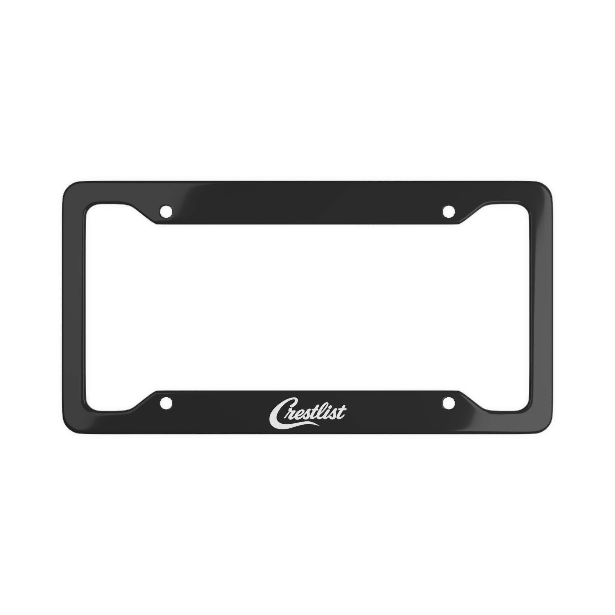 Crestlist Black License Plate Frame