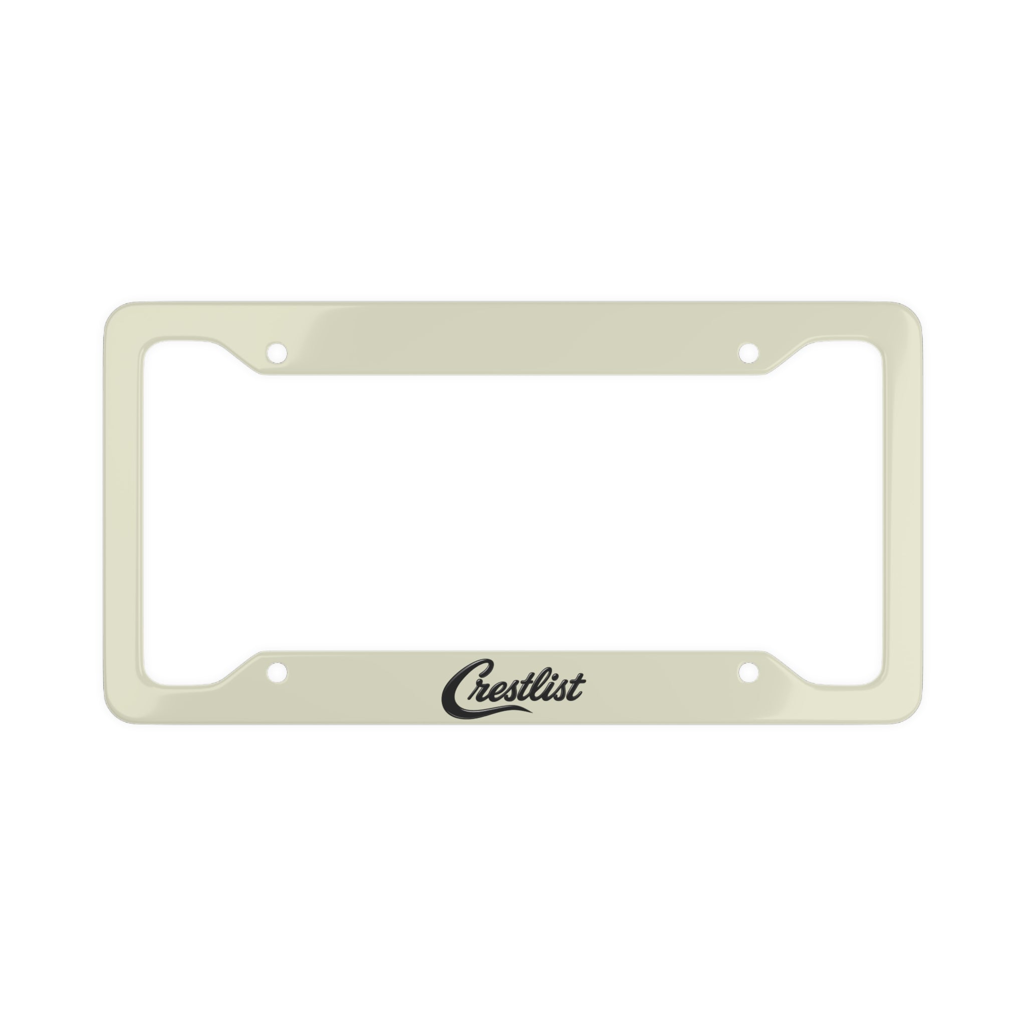 Crestlist Cream License Plate Frame