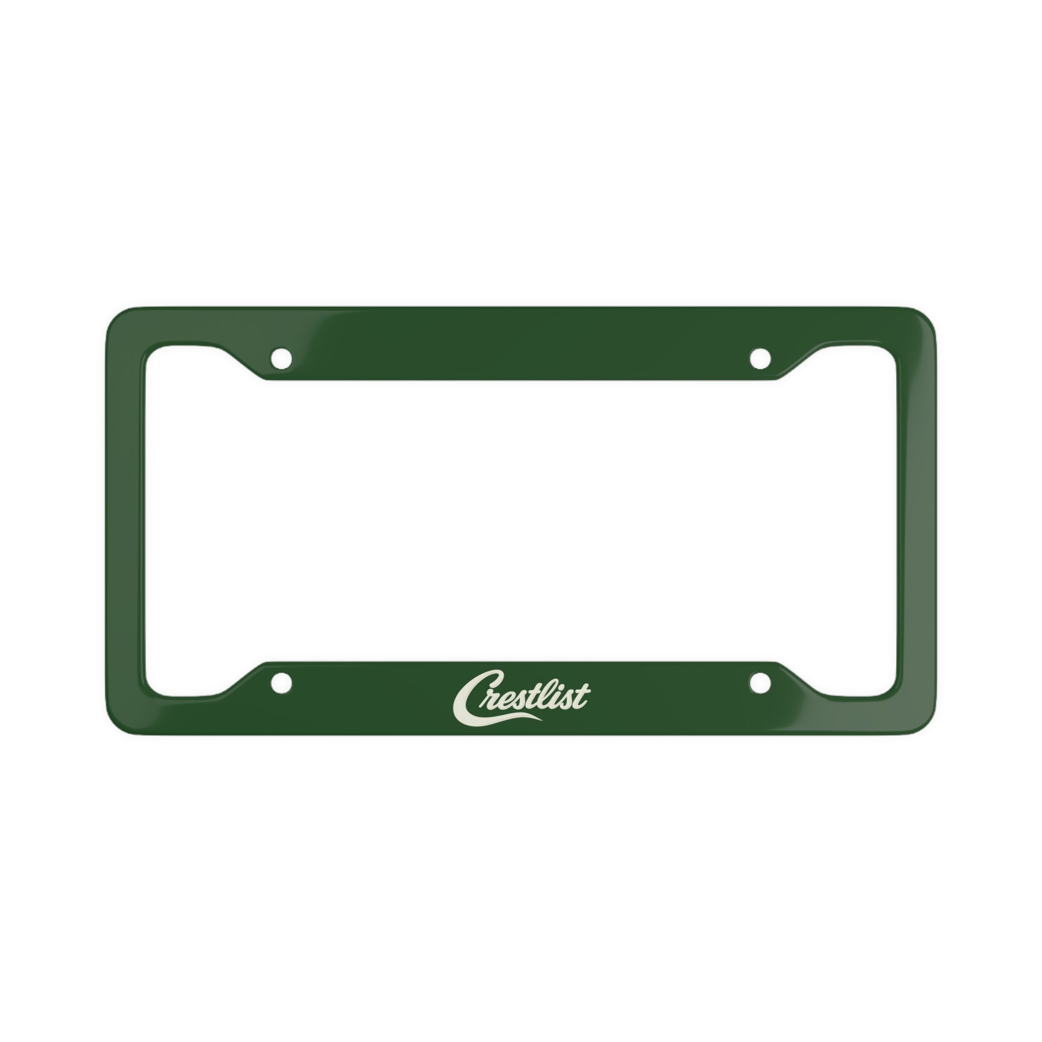 Crestlist Classic Green License Plate Frame