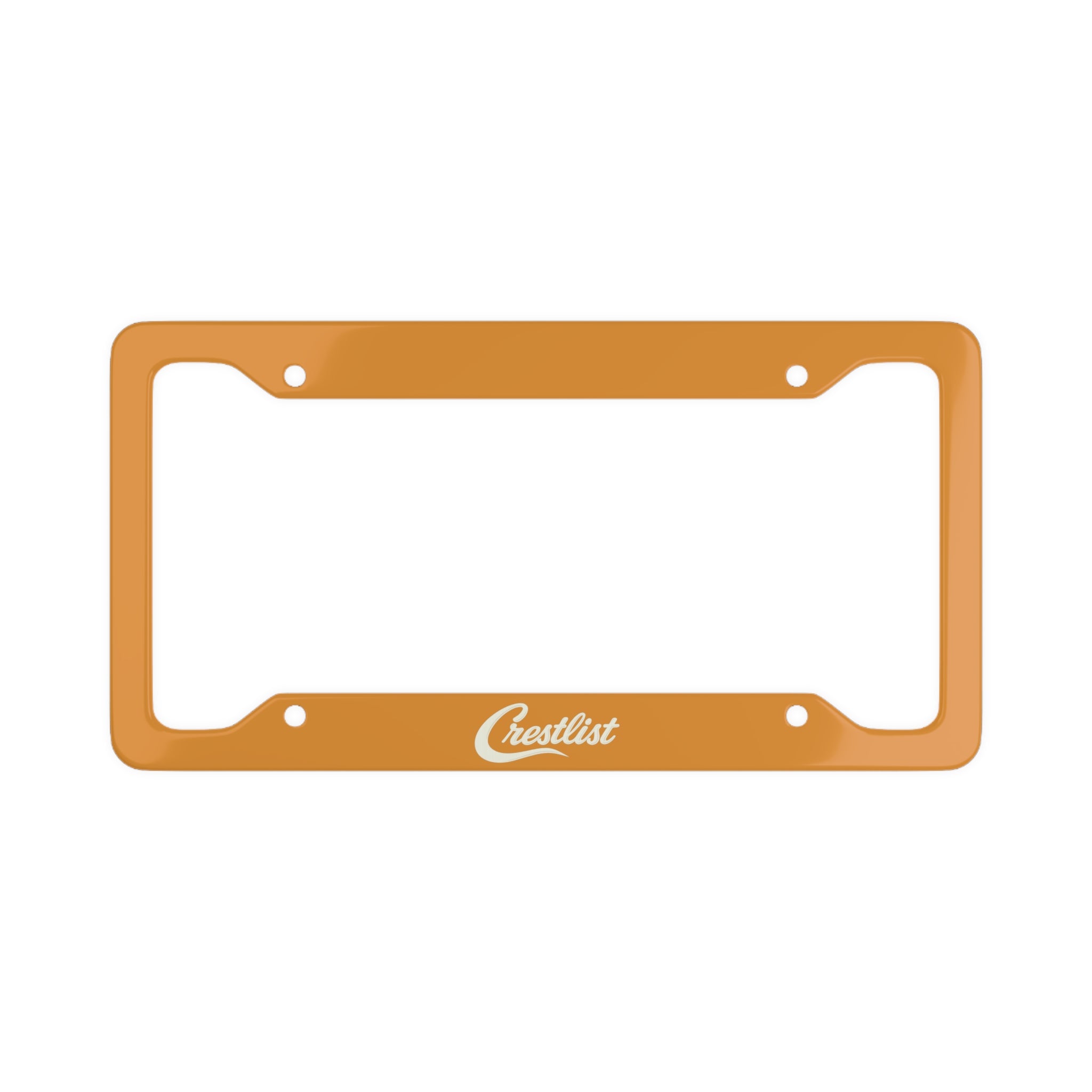 Crestlist Orange License Plate Frame