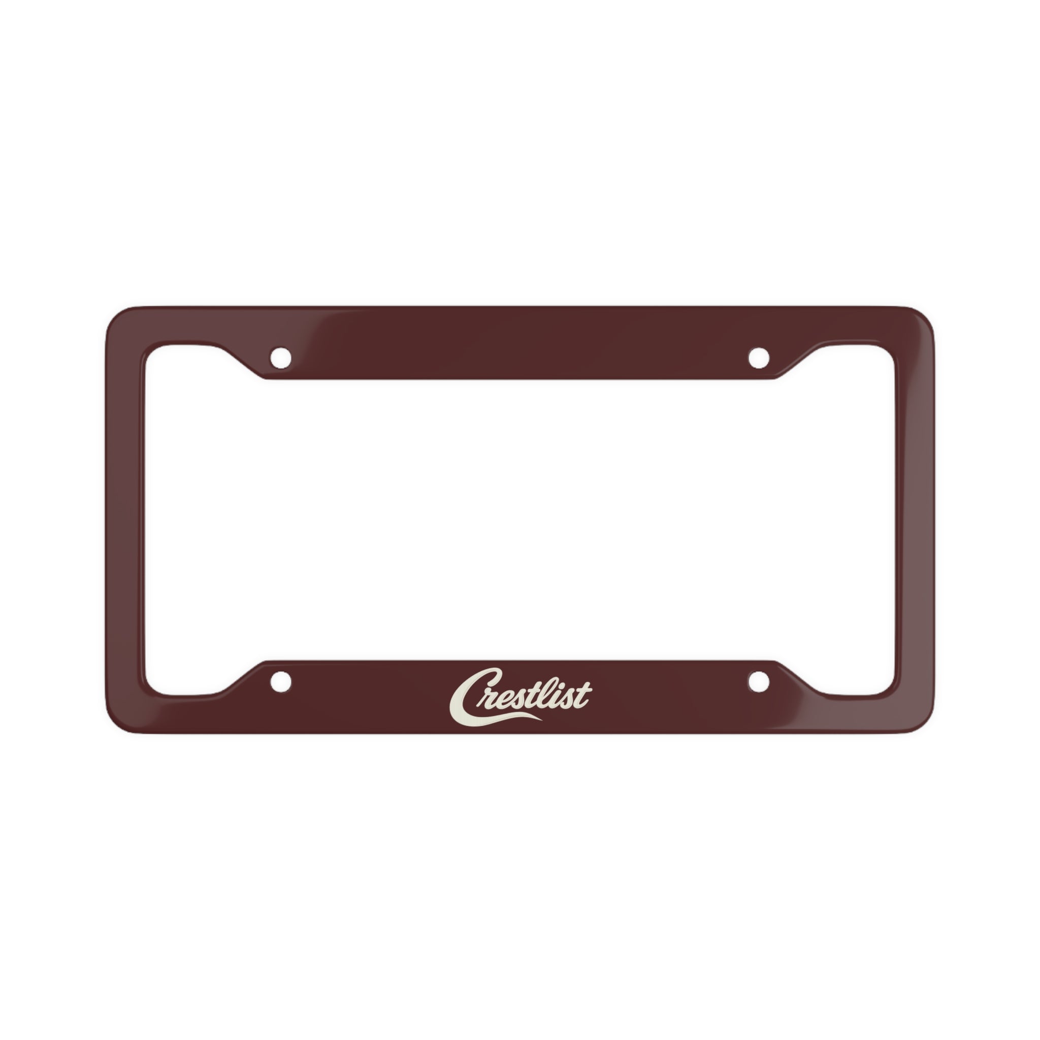 Crestlist Burgundy License Plate Frame